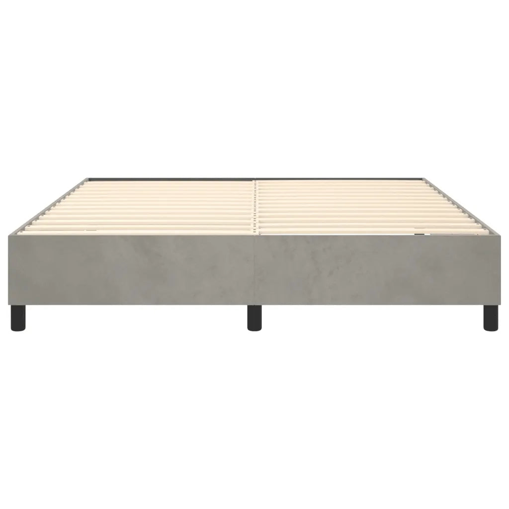 Struttura Letto a Rete a Molle Grigio Chiaro 180x200 cm Velluto 3121132