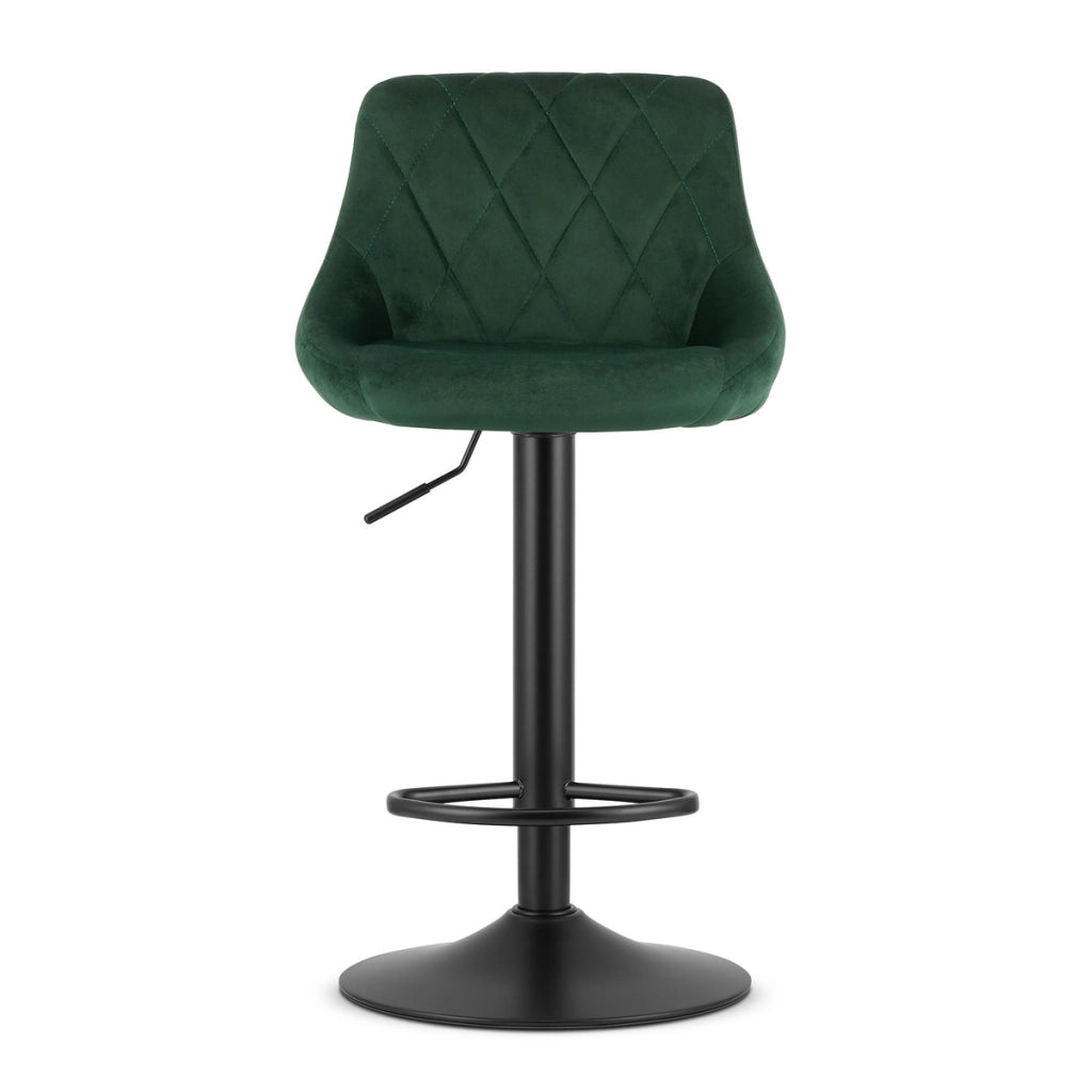Set di 2 sgabelli bar Kast in velluto verde bosco