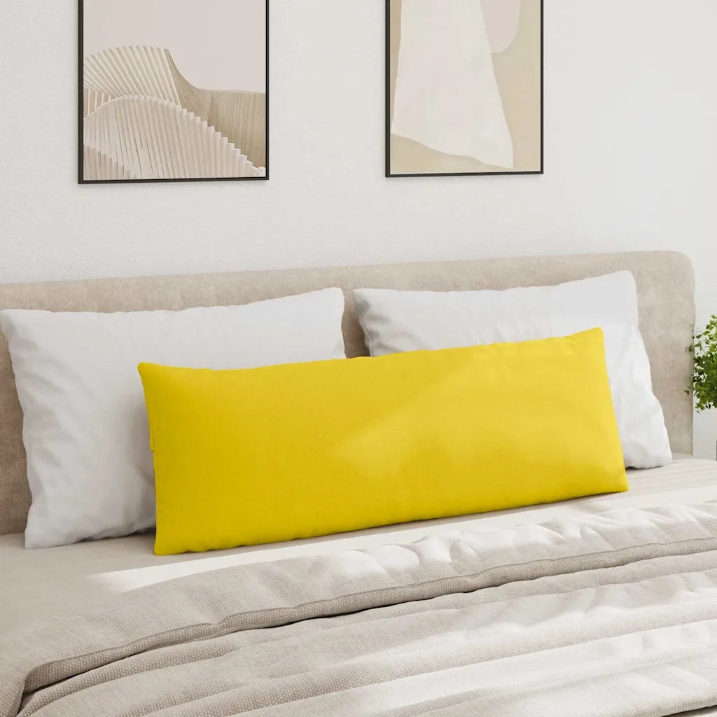 Cuscini da Divano 2 pcs Giallo Chiaro 120 x 40 cm Tessuto 42013791