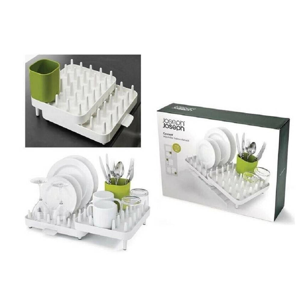 Trade Shop - Scolapiatti Multiuso Organizer Bicchieri Tazze Piatti Salva Spazio Cucina -