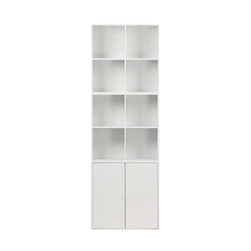 Libreria modulare in legno con 4 scomparti, bianco