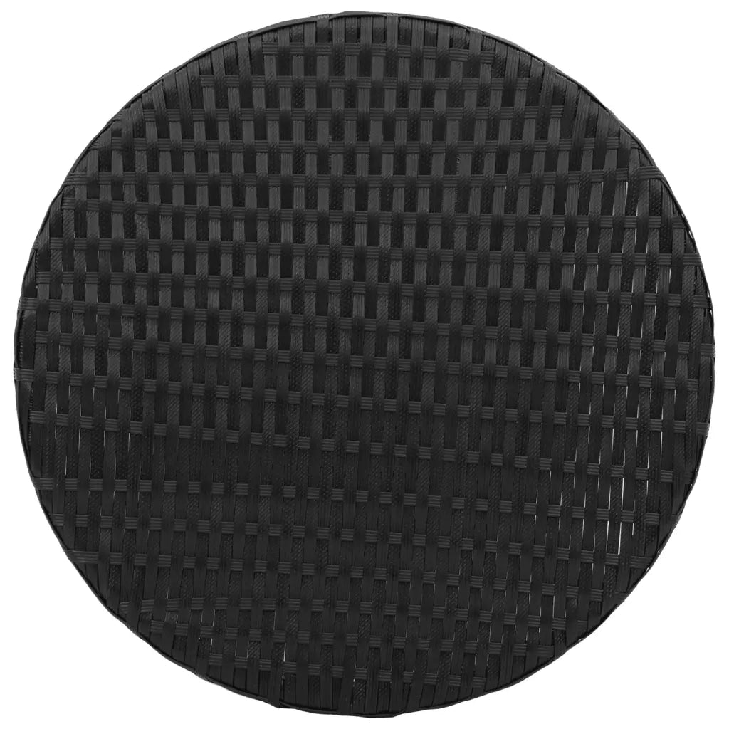 Set da Bistrò 3 pz con Cuscini Nero in Polyrattan 365657