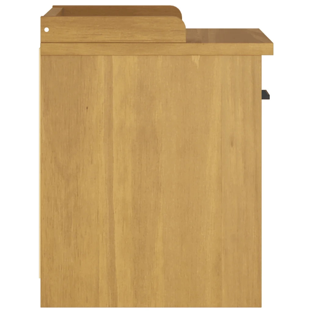 Panca da Corridoio-Sgabello-Panca con Contenitore SANDNES 45x40x50 cm Legno Massello di Pino 963583