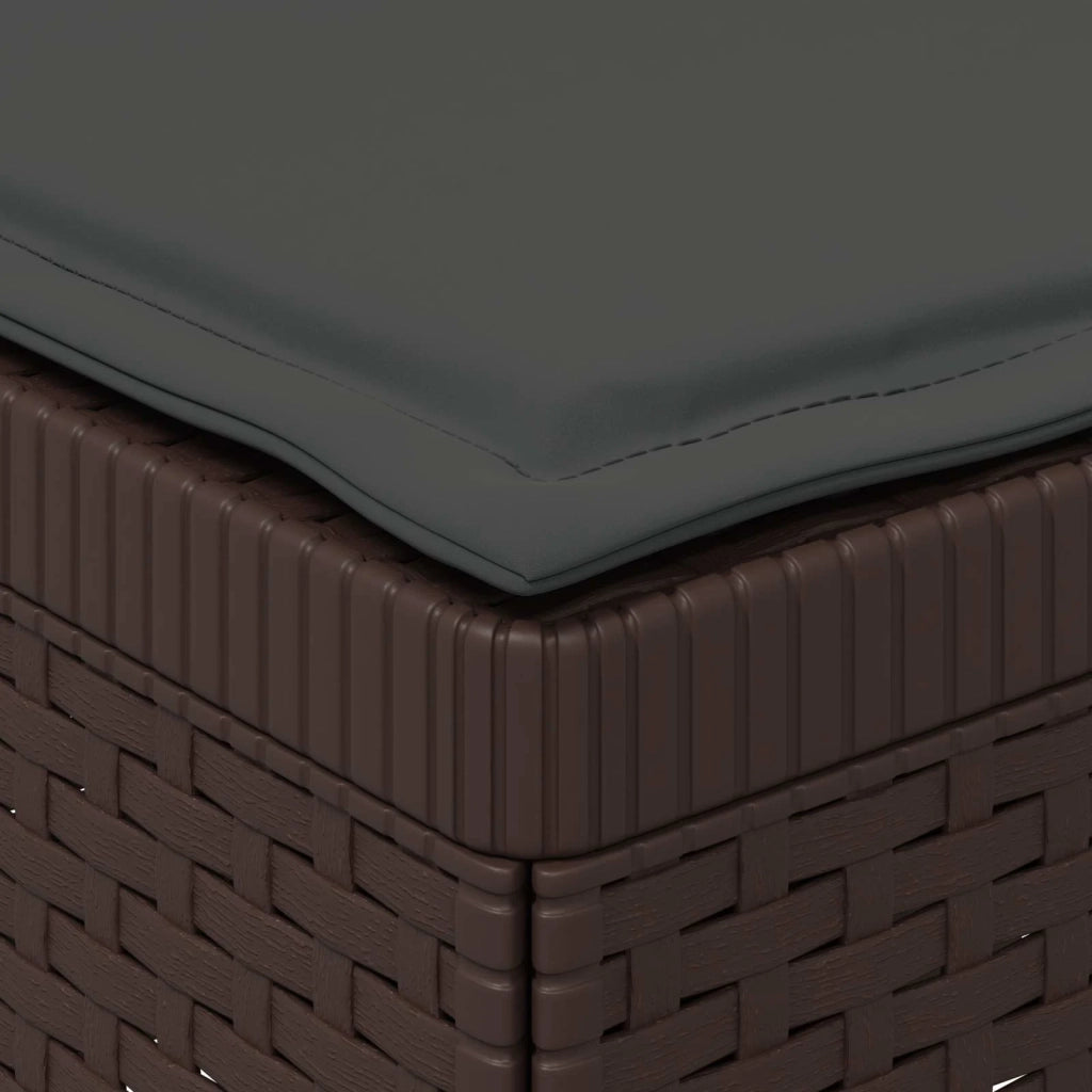 Divano da esterno-Divano da Giardino a 1 Posto con Cuscino Aspetto Rattan PP 364472