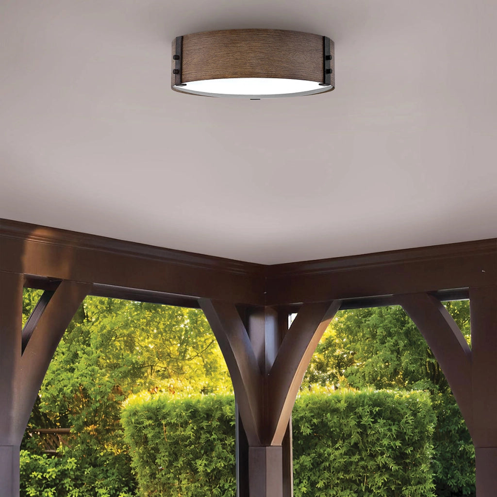 Plafoniera esterna rustica Sawyer Ø38 3xE14 IP44 Hinkley