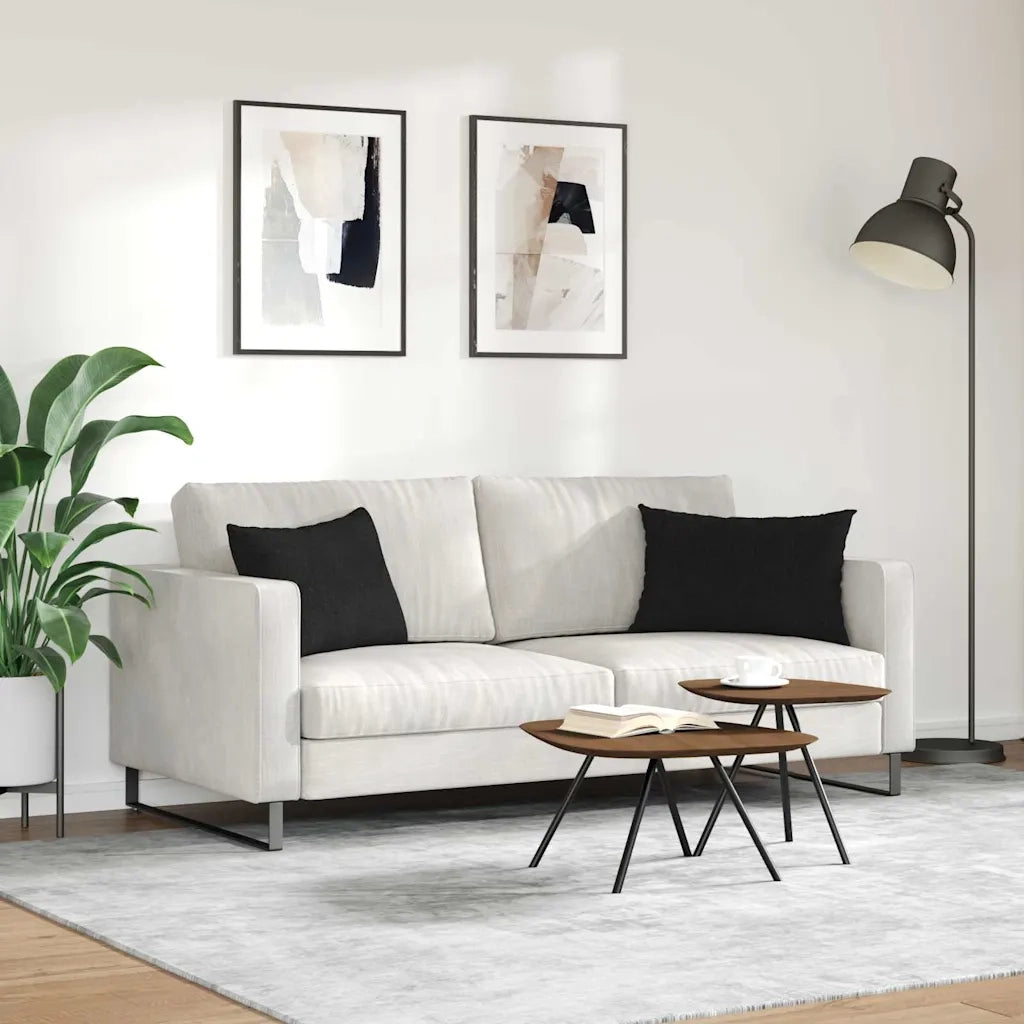 Cuscini da Divano 2 pcs Nero 60 x 40 cm Tessuto 42013655