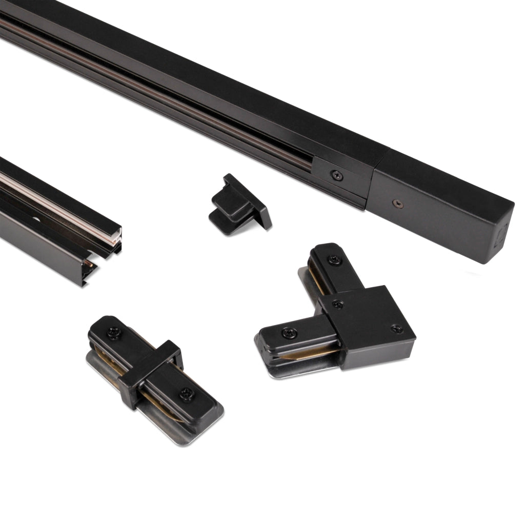 Connettore angolare nero per binario Polux 321879 IP20