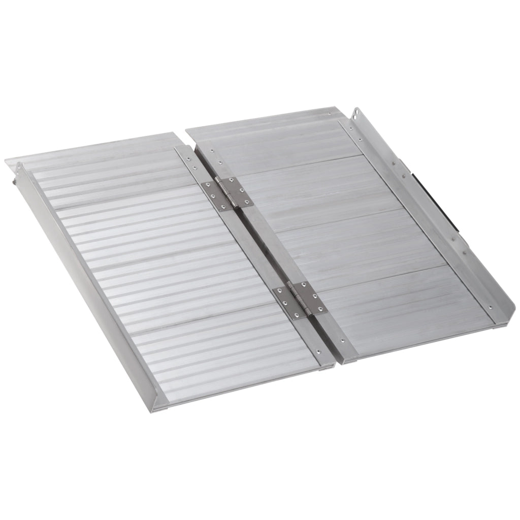 Rampa per Sedie a Rotelle Pieghevole ¨C Minimal ¨C Alluminio Argento 61 cm 270 kg