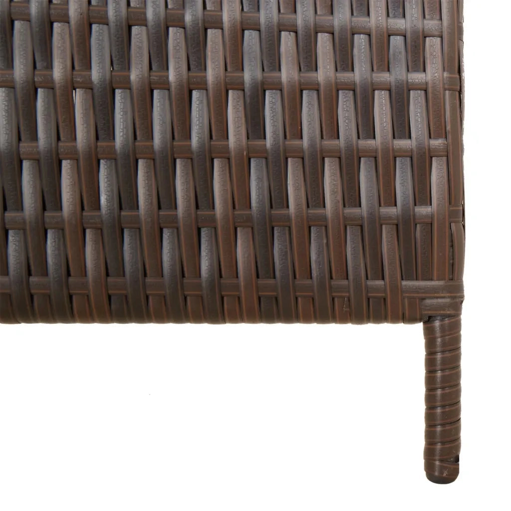 Divisorio per Ambienti | Divider per stanze | Paravento a 5 Pannelli Marrone in Polyrattan