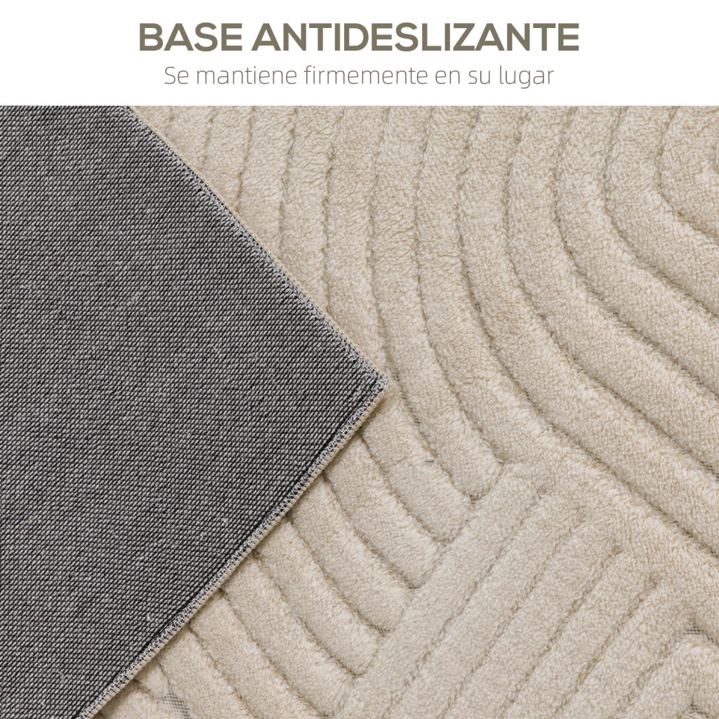 Tappeto Moderno Salone ¨C zephmum ¨C Pelo Corto Antiscivolo Crema 230x160 cm