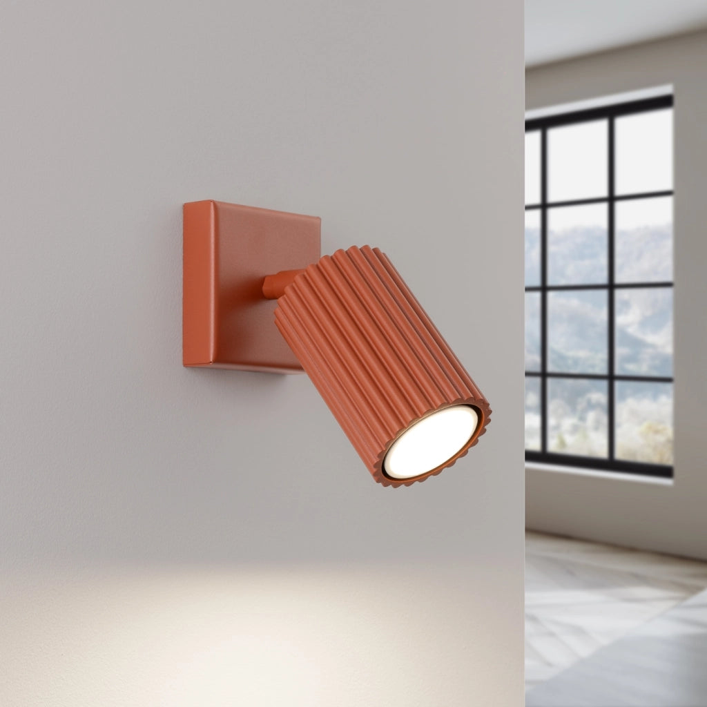 Lampada da parete KARBON rosso ocra