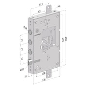 Serratura triplice per porte blindate 37 mm