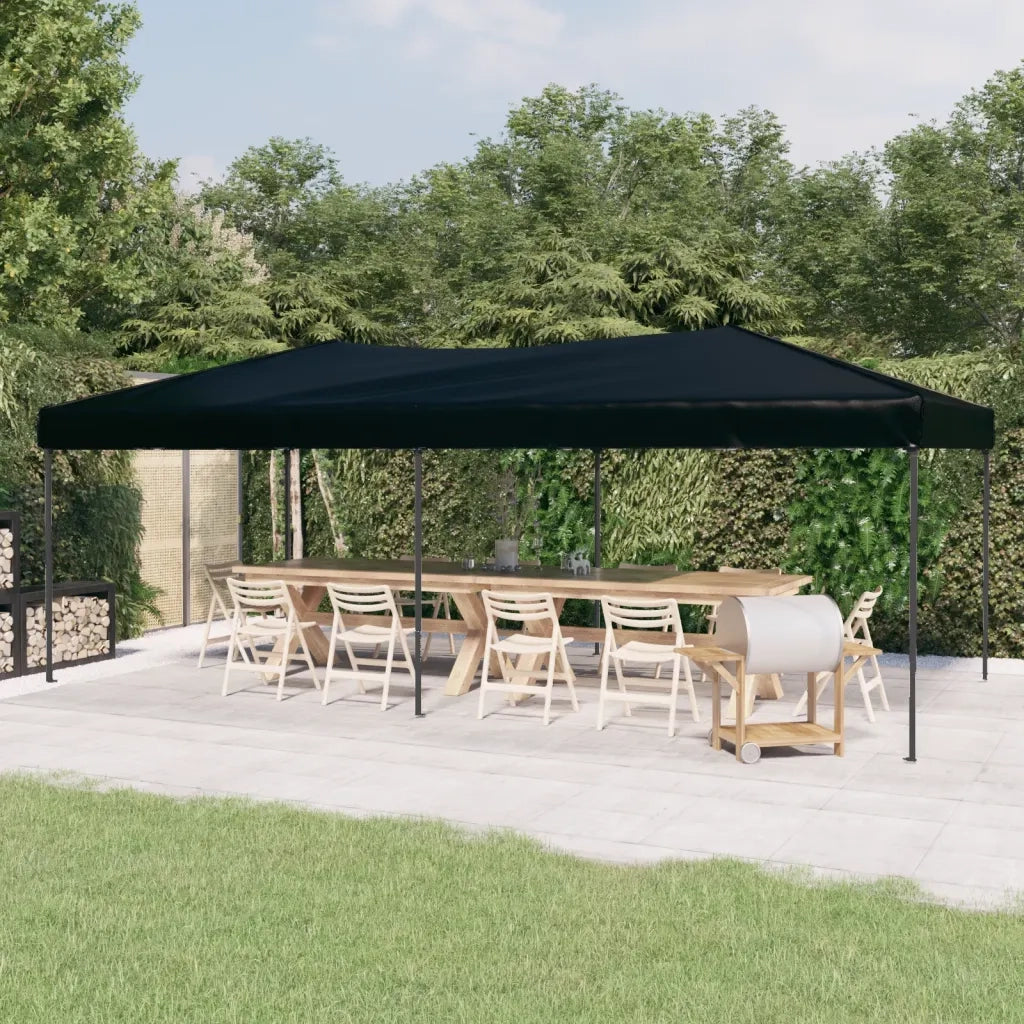 Tenda per Feste Pieghevole Nero 3x6 m 93539