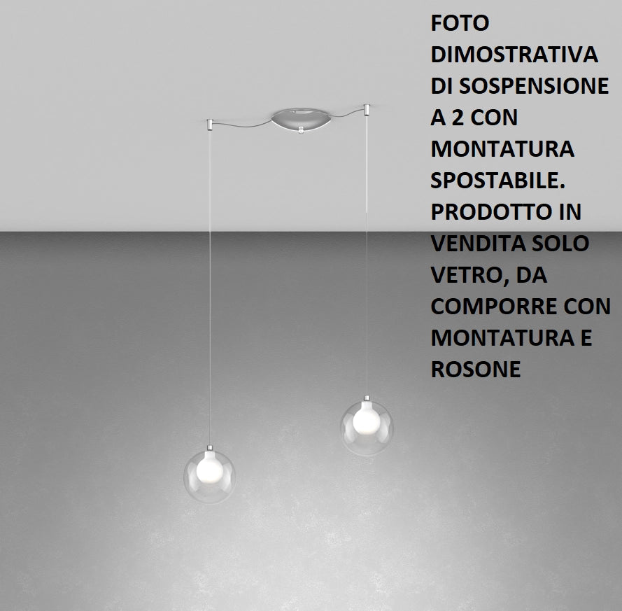 INSIDE SOLO VETRO PER ARTICOLO 1206 BIANCO D.12CM