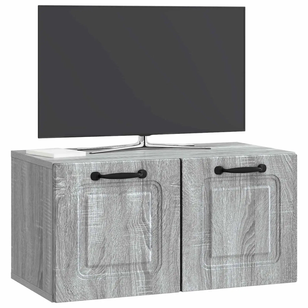 Mobile Porta TV da Muro-Credenza per TV sospesa Grigio Sonoma 59,5 x 31 x 30 cm 700075