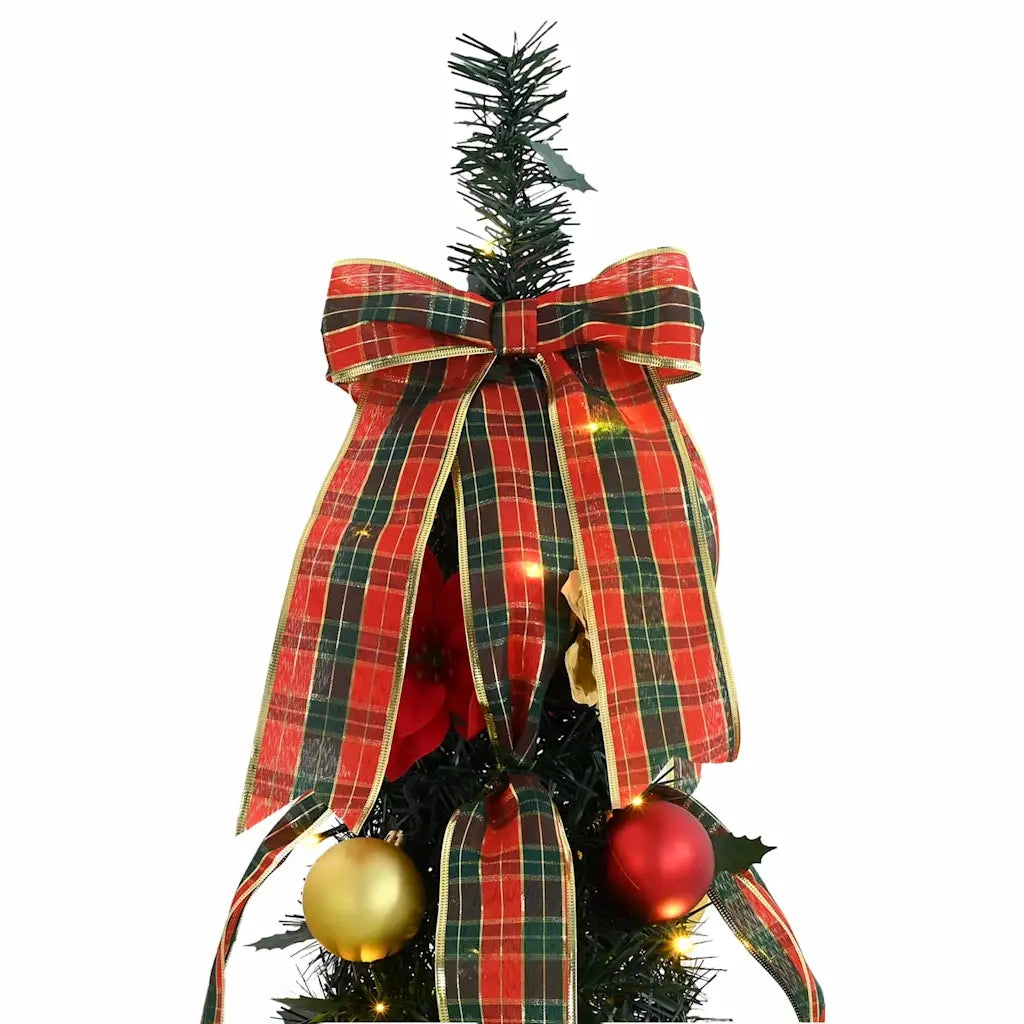 Albero di Natale Artificiale-Albero Natalizio con 200 LED Verde 210 cm PVC