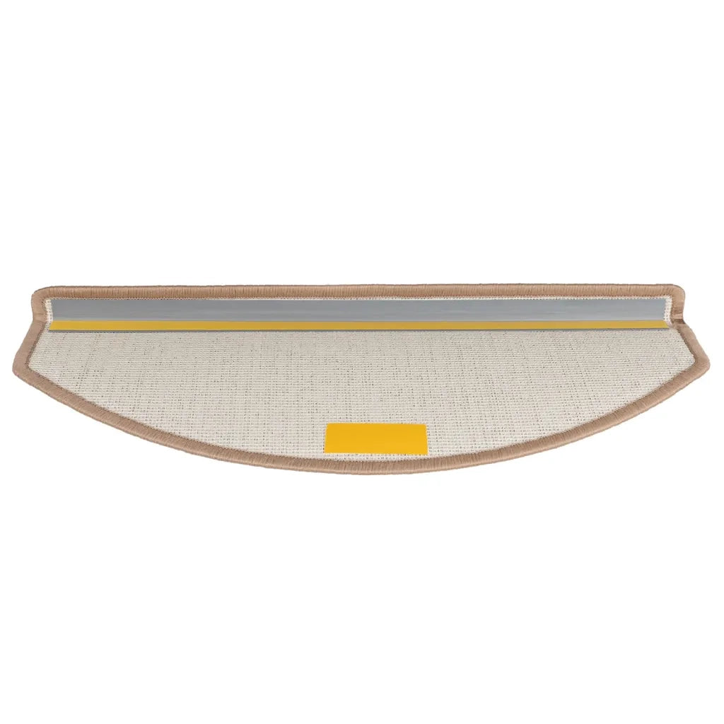 Tappetini per scale 10 pz 65x24x4 cm Marrone chiaro Semicircolari Grandi 149755