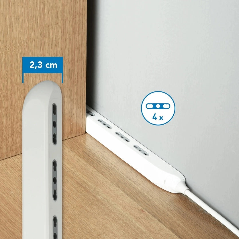 MULTIPRESA SLIM SALVASPAZIO CON 4 PRESE BIVALENTI