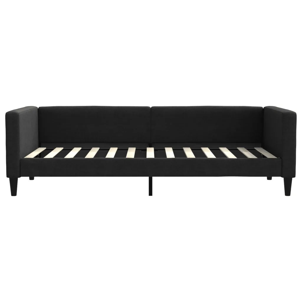 Divano letto | Sof¨¤ letto | Letto singolo Estraibile Nero 90x200 cm in Tessuto