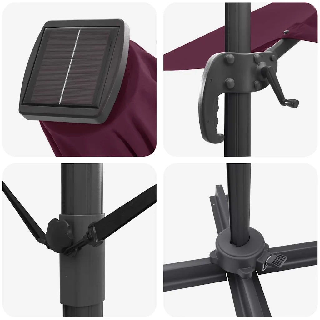 Ombrello | Parasolne Rosso Bordeaux 351 x 250 x 253 cm