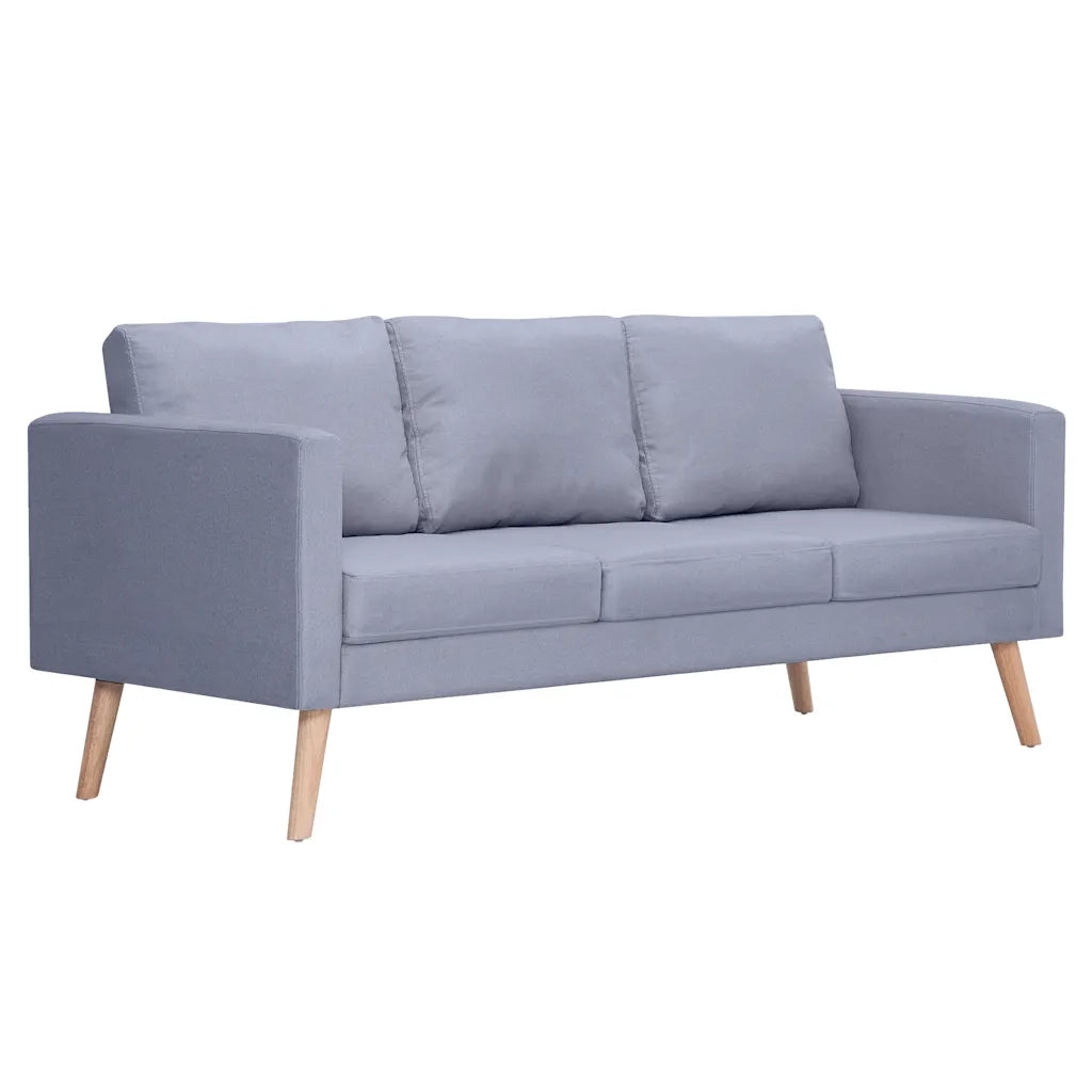 Divano a 3 Posti-Sofa 3 Posti in Tessuto Grigio Chiaro 522861