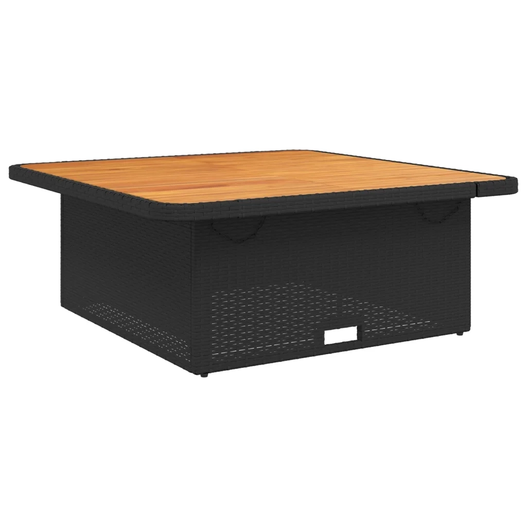 Set da Pranzo da Giardino 2 pz | Set Salotto da Giardino con Cuscini Nero in Polyrattan