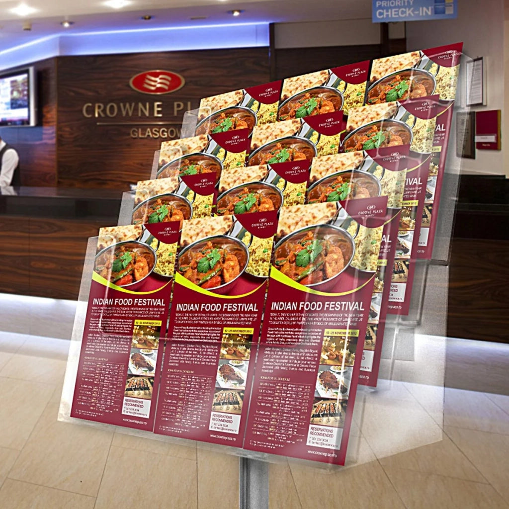 Espositore per depliant 12 tasche plexi