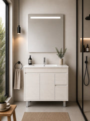 Mobile bagno con lavabo ORIGENBATH ISQUIA senza specchio 100x45 cm bianco nordico