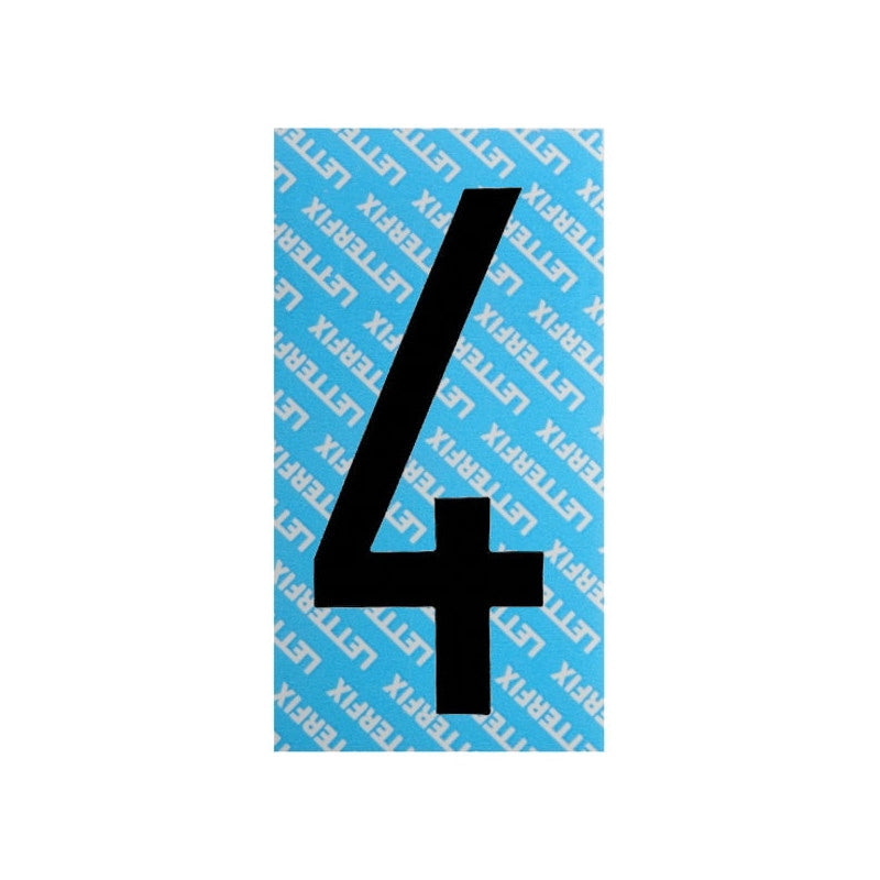 Numero Adesivo Nero Serie T80 4 Letterfix