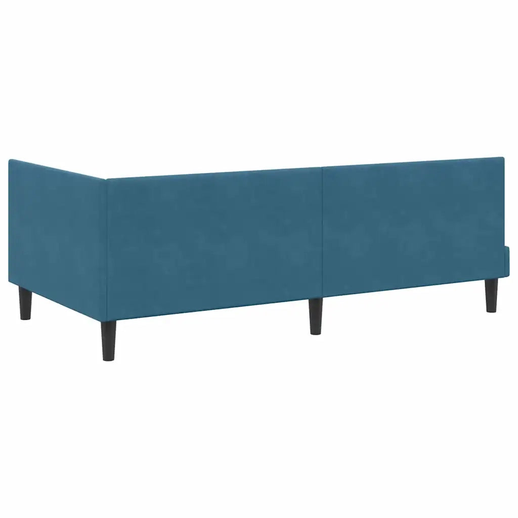 Struttura Letto Angolare con Materasso 2 pcs Blu Velluto 3393977
