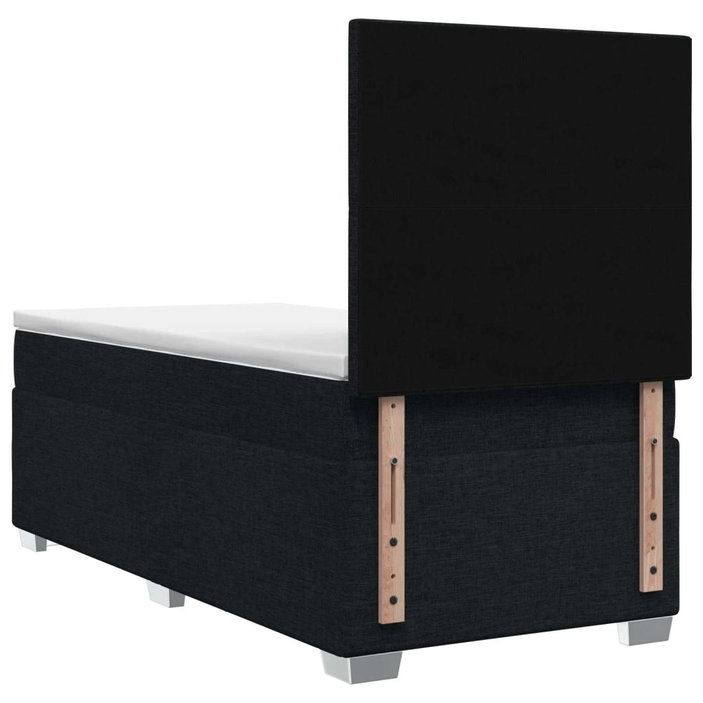 Letto box spring con materasso Nero 100 x 200 cm Tessuto 3454805