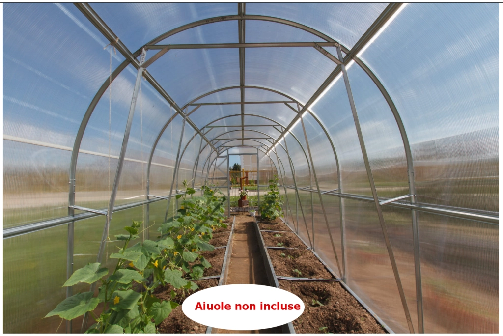 Serra Compact 2x2m con copertura policarbonato alveolare 4mm