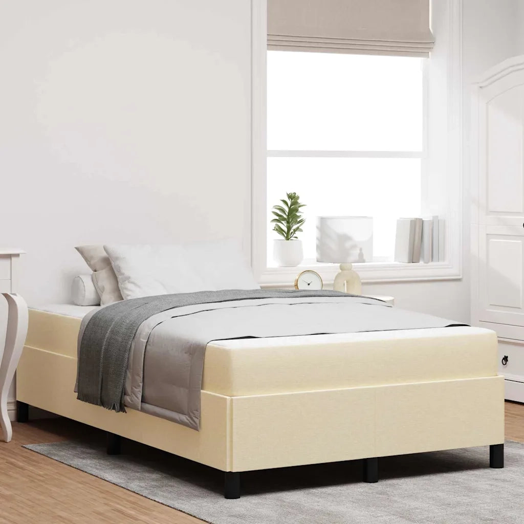 Letto a molle Crema 120 x 190 cm Tessuto 3398848