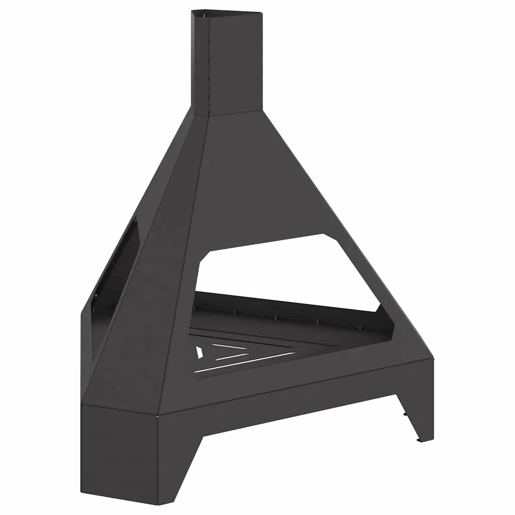 Focolare-Stufa-Camino Nero 50 x 43 x 52 cm Acciaio