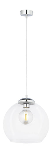 Lampada a sospensione ASTI Jupiter cromata vetro E27 15W