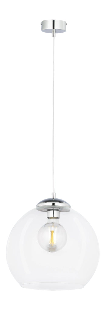 Lampada a sospensione ASTI Jupiter cromata vetro E27 15W