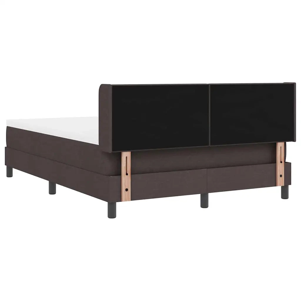 Letto a molle con testiera Marrone Scuro 190 x 140 cm Tessuto 3341100