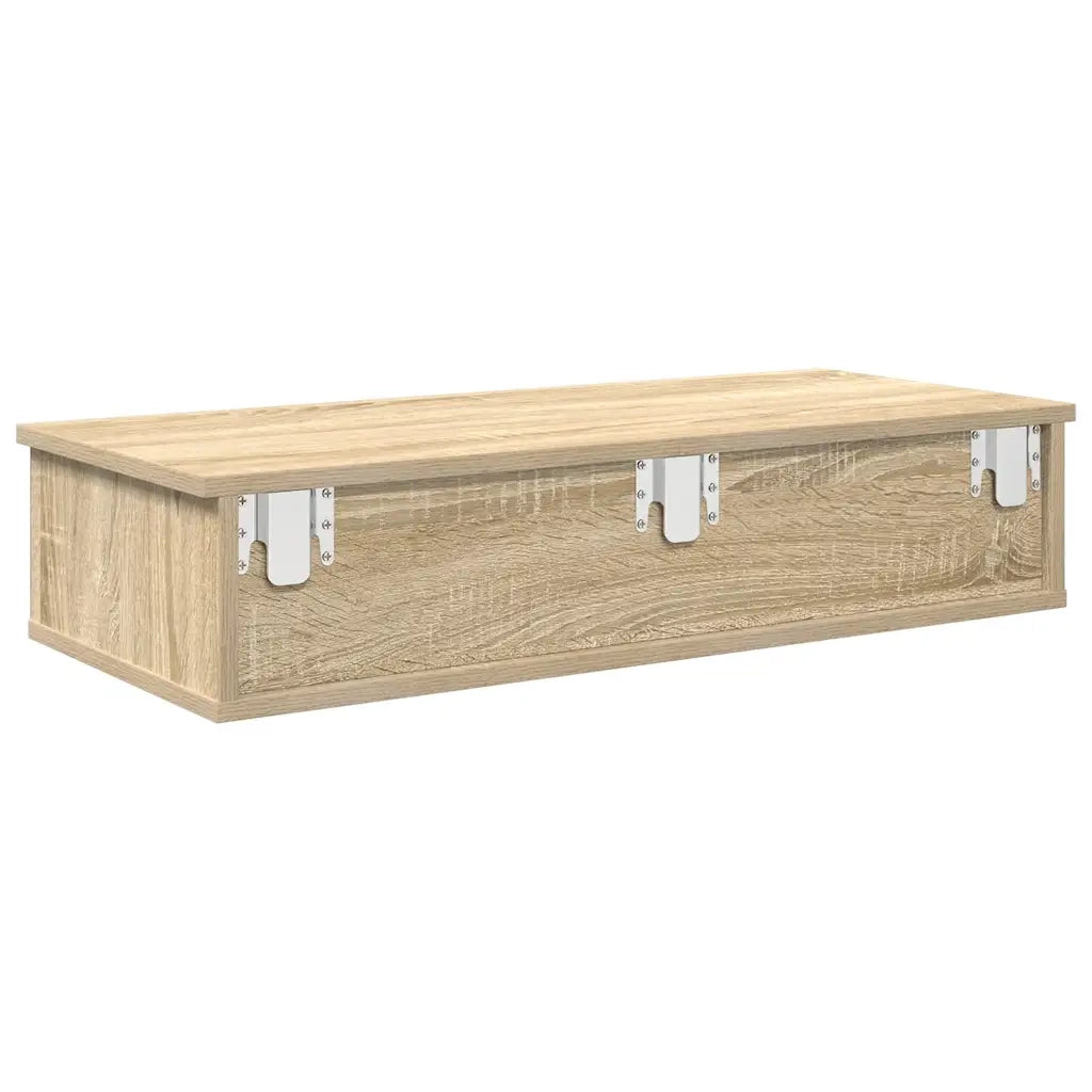 Scaffale a parete | Ripiano a parete | Mensola a parete con Cassetti Sonoma 80x34x17 cm in Truciolato