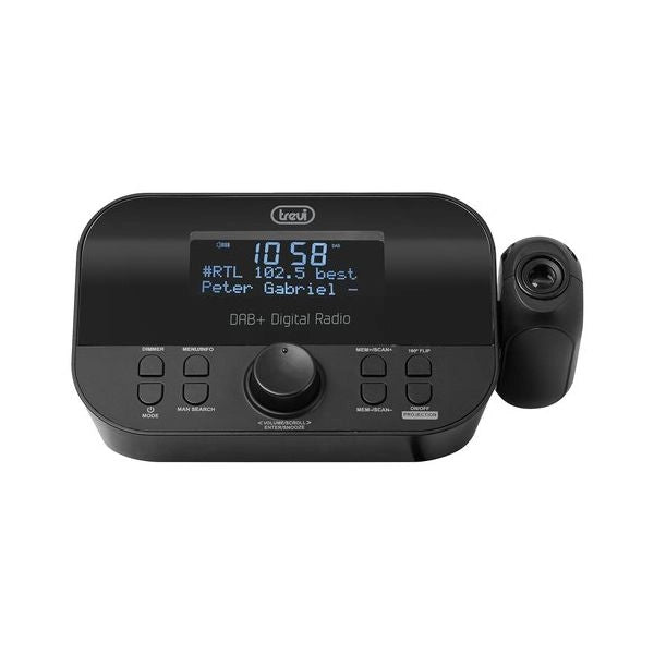 Radiosveglia trevi 0rc85d800 dab+ con proiezione black