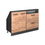 Set di mobili sottotetto Rion Rovere dorato/Antracite Set di 2 Vicco