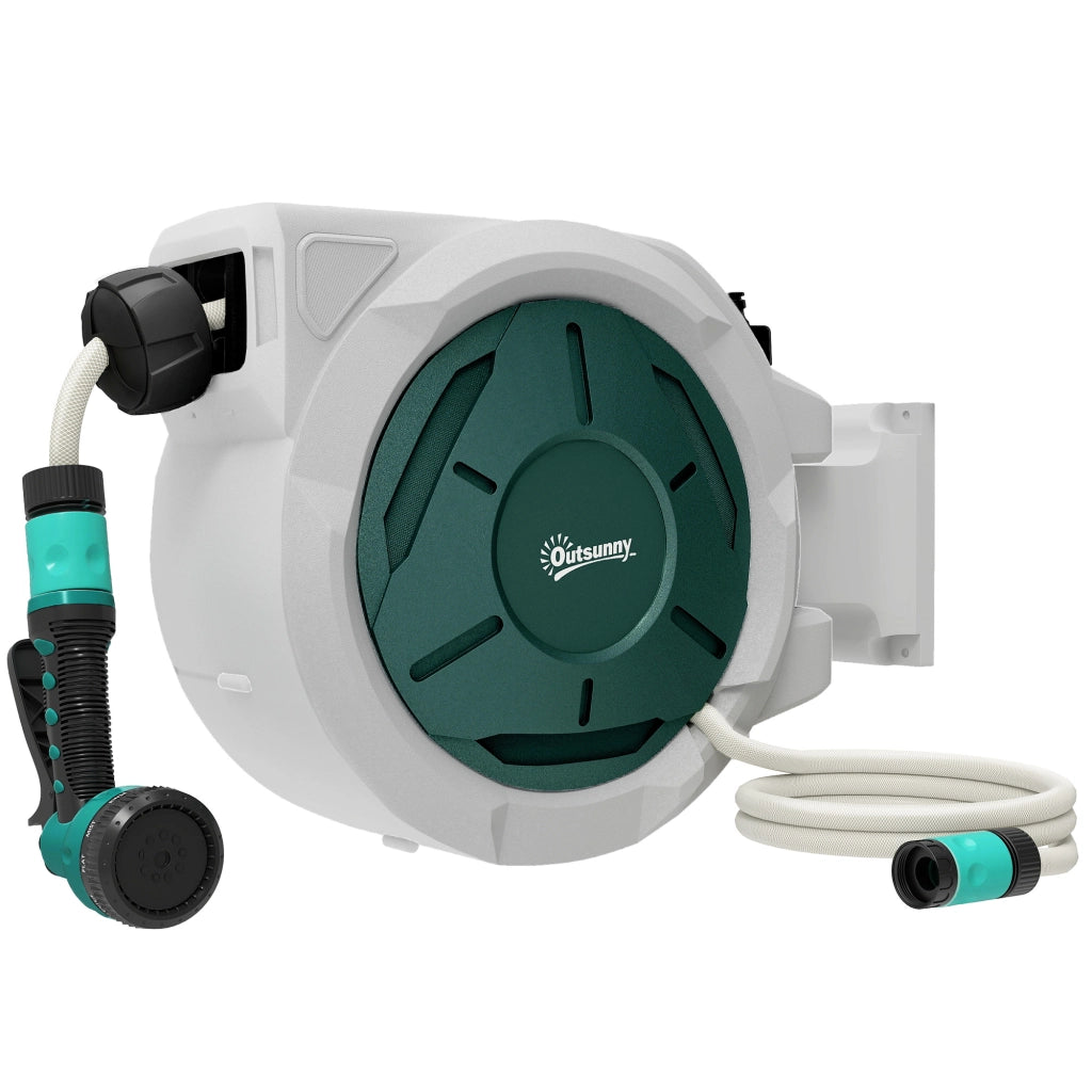 Avvolgitubo Murale Automatico 30m ¨C Xylo ¨C ? 15mm Grigio per Giardino