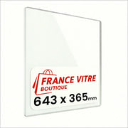 643 x 365 x 4 mm - Vetro per stufa a legna - vetro camino di ricambio - vetro per caminetto resistente al fuoco - France Vitre