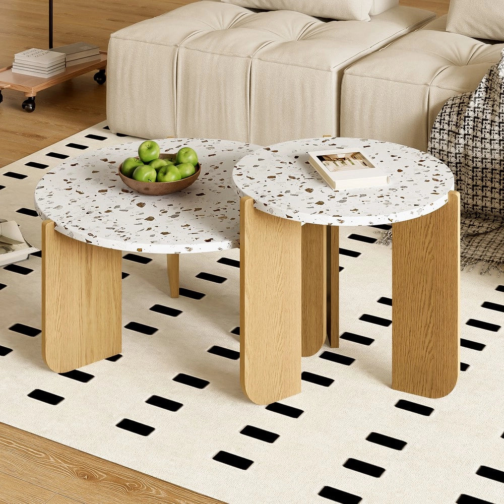 Tavolino da Caff¨¨ Set 2 Pezzi per Soggiorno ¨C MINIMAL ¨C Moderno