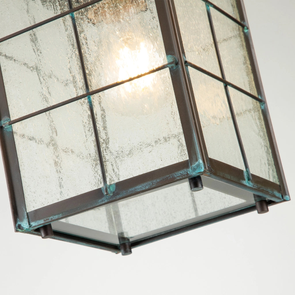 Lampada sospensione esterna media ottone anticato E27 Nantucket