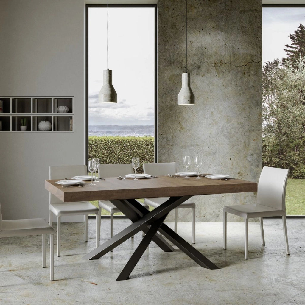 Tavolo Allungabile 140-244x90x77 cm Volantis Noce