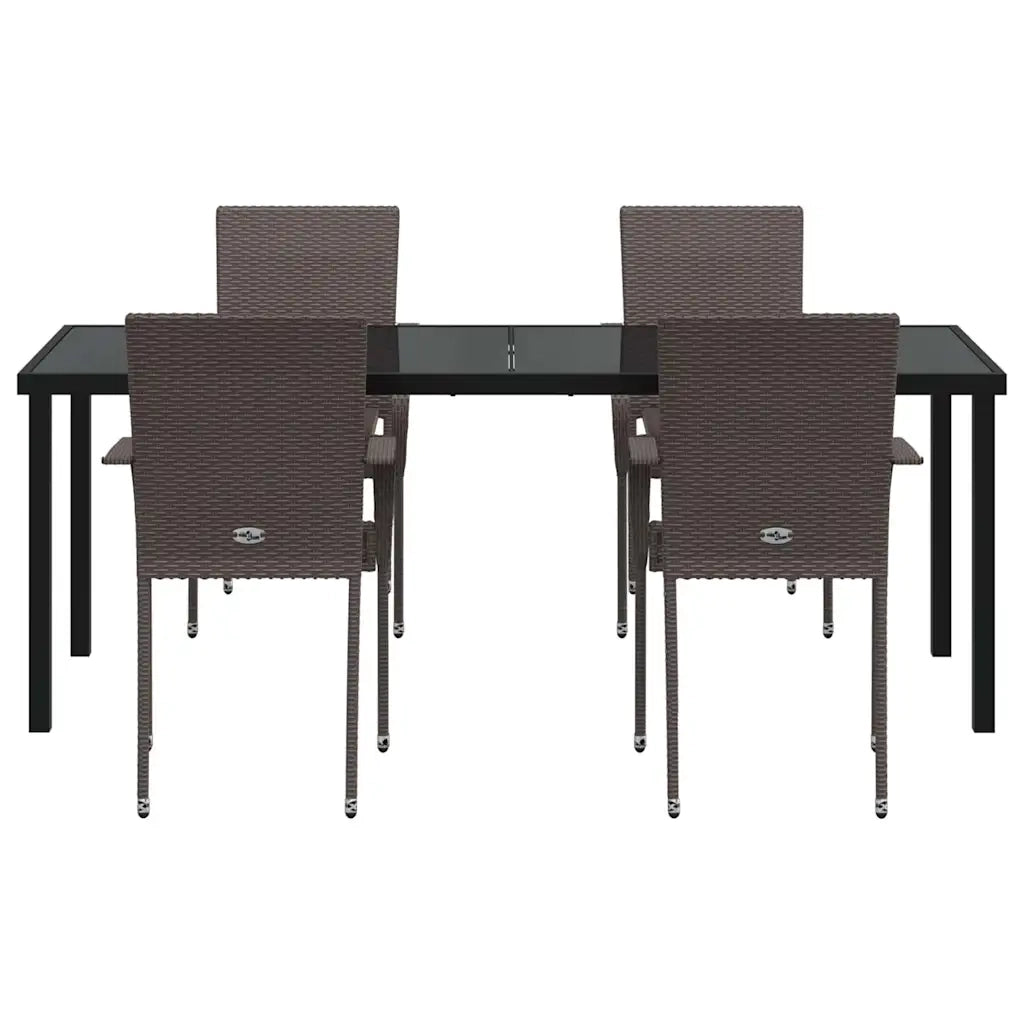 Set da Pranzo per Giardino 5 pcs Marrone 3379400