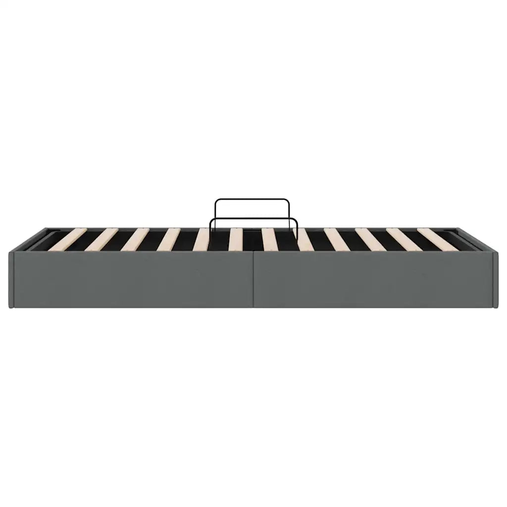 Letto con Contenitore Grigio Scuro 100 x 190 cm Tessuto 3370053