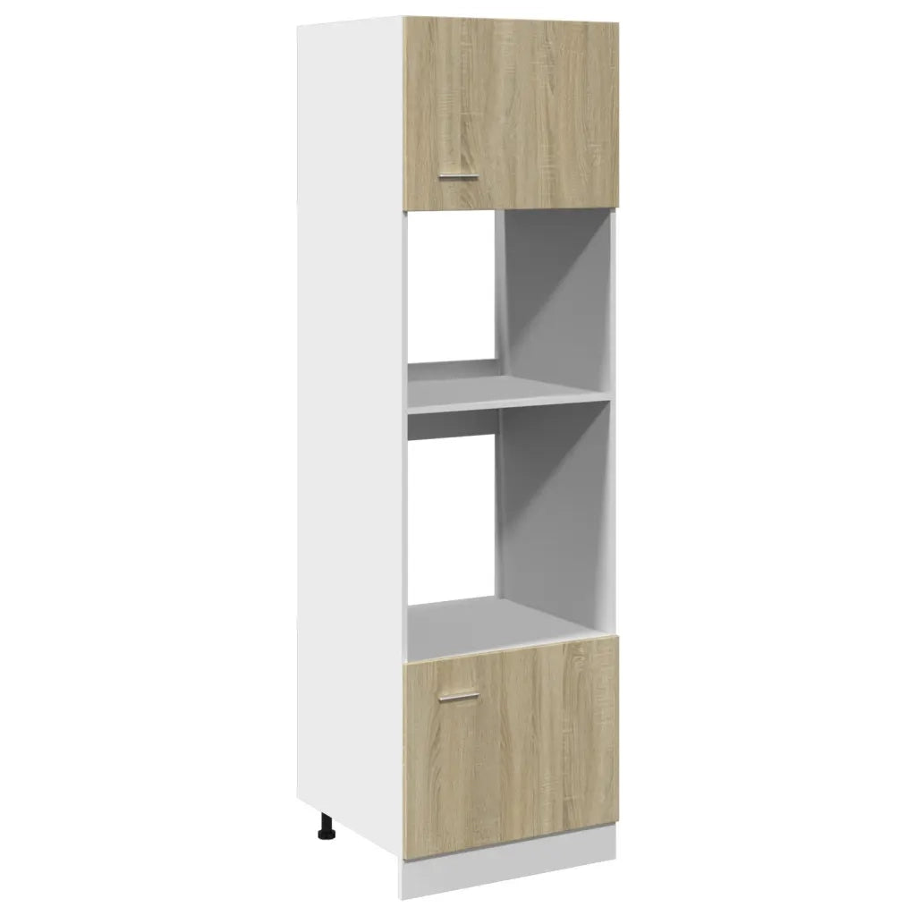Pensile da cucina | Mobile per Microonde ¡°Lyon¡± Rovere Sonoma 60x57x207 cm