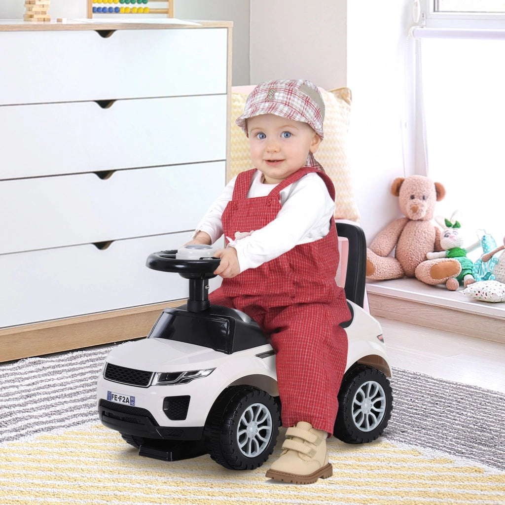 Macchina Cavalcabile per Bambini ¨C Minimal ¨C Bianco con Vano Contenitore