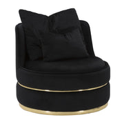 Poltrona Paris Space Nero/gold cm ø 84x72